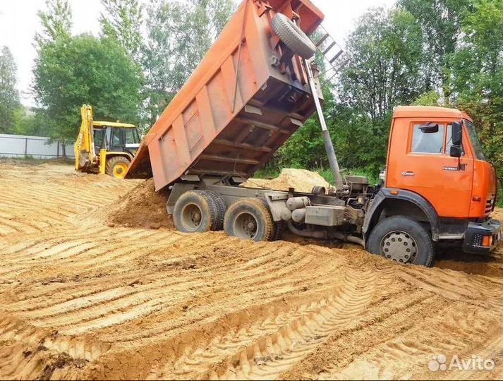 Песок щебень отсев пгс