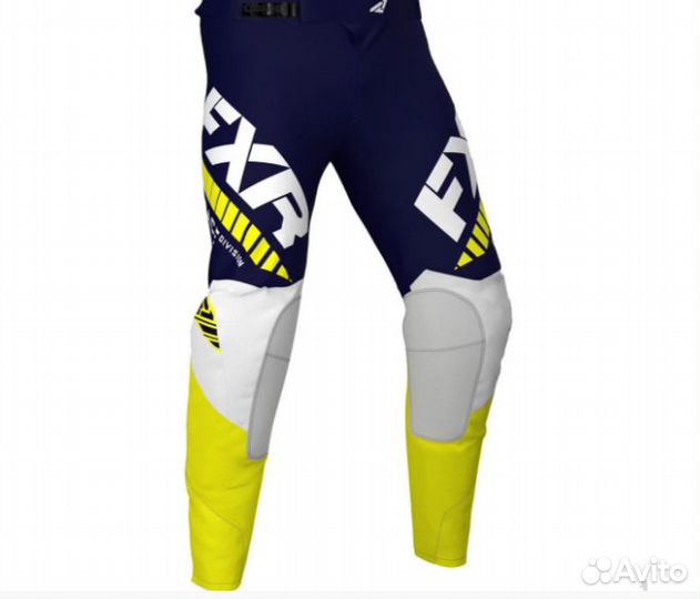 Брюки FXR revo MX 21 Midnight White Yellow