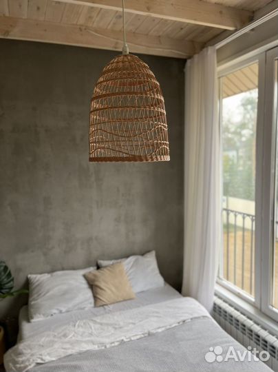 Плетеный абажур