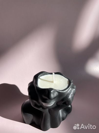 Соевая свеча в гипсе