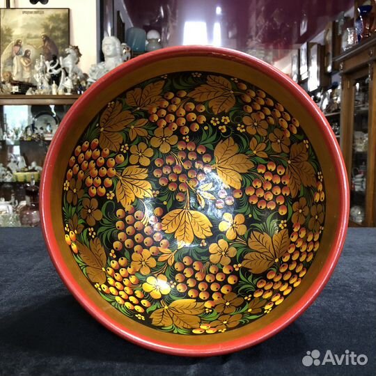 Ваза для фруктов Хохлома