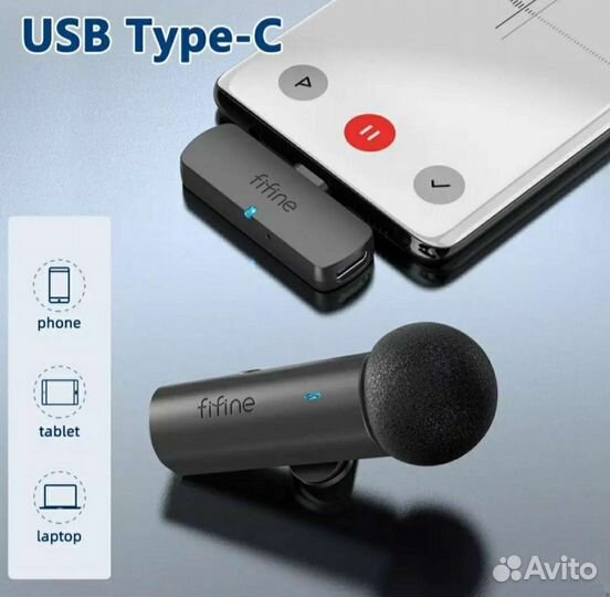Микрофон петличный fifine M6