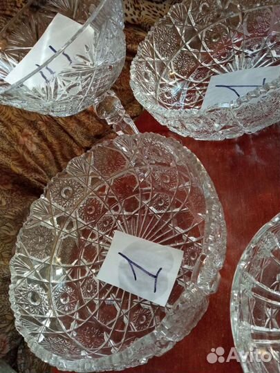 Хрустальные вазы,салатник,конфетницы
