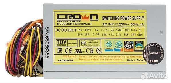 Блок питания 450W Crown