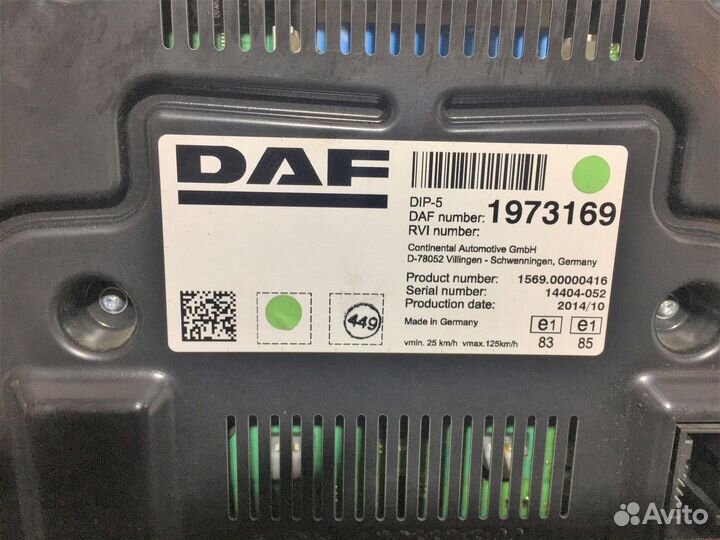 Приборная панель Daf XF106