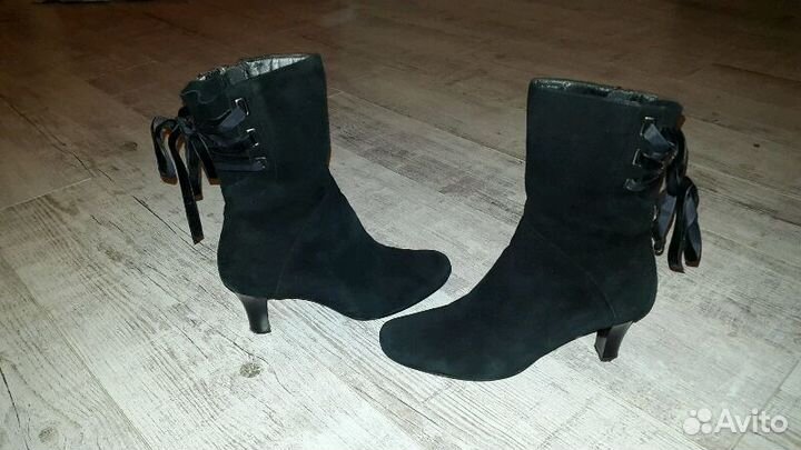 Полусапожки замшевые, р.36