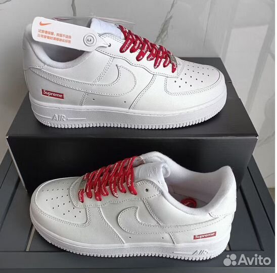 Кроссовки Nike Air Force 1 Supreme Snow White