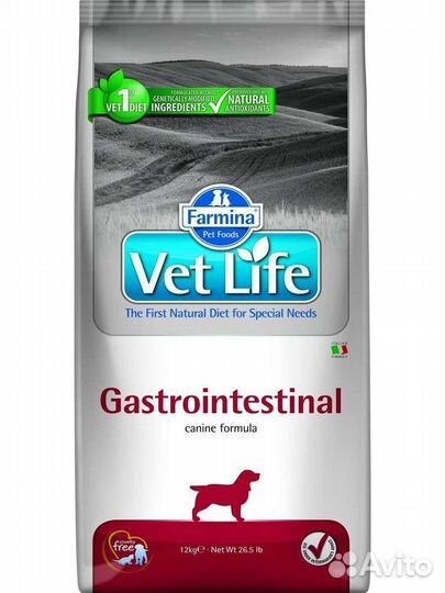 Фармина VET life gastrointestinal для собак 12кг