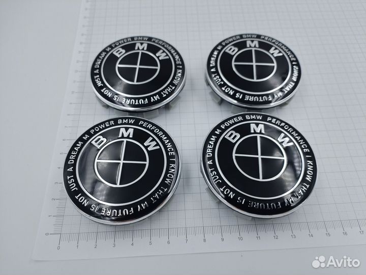 Заглушки на литые диски bmw 68мм (performance)