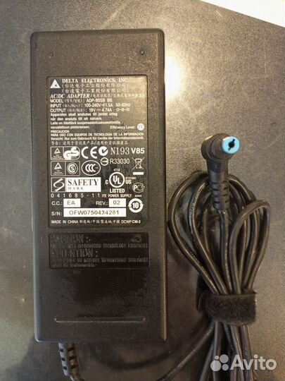 Для Acer (19v 4.74a/коннектор 5.5*1.7mm)