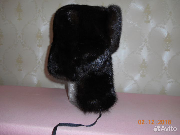 Шапка-ушанка норковая