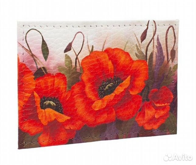 Обложка для карточки (проездного) кожа Россия