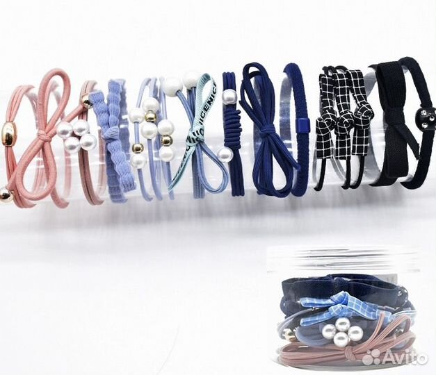 Резинки заколки для волос базовые праздник