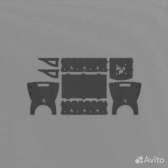 Мангал разборный складной