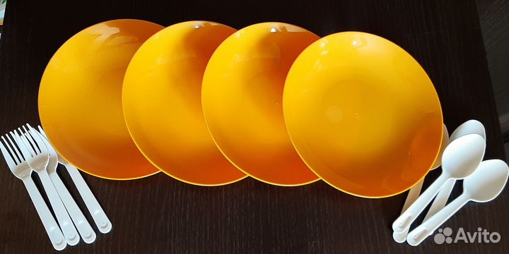 Набор посуды для пикника на 4 персоны, 19 предмето