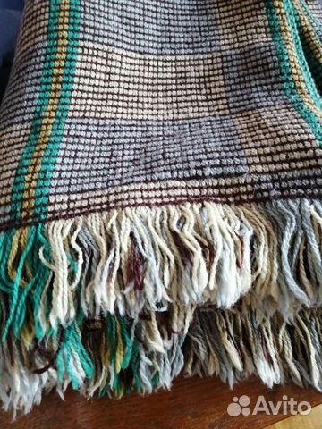 Плед шерстяной 1,90м на 1,50м