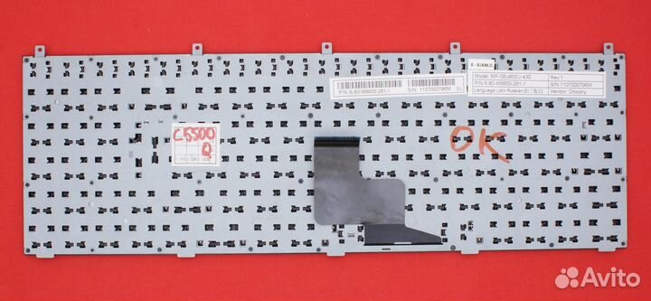 Клавиатура для ноутбука DNS C5500 6-80-M9800-282-1
