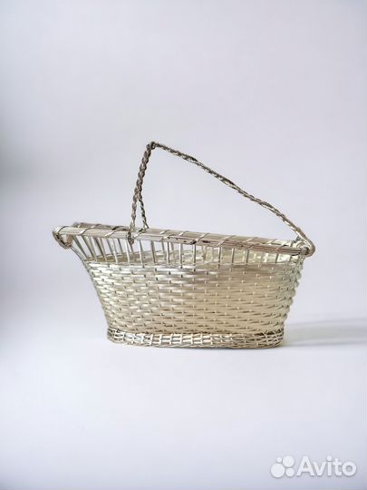 Подставка для бутылки (корзина, серебрение)