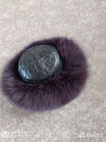 Шапка, воротник из чернобурки комплект