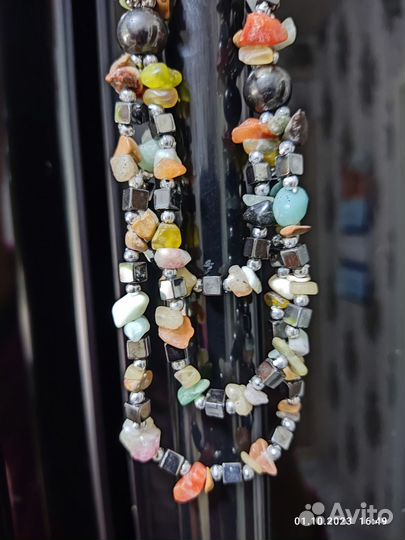 Бусы, колье, серьги, кольца