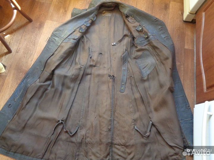 Военное Кожаное Пальто