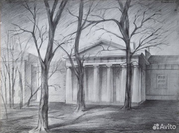 Картина городской пейзаж А2 без рамы