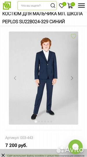 Костюм школьный
