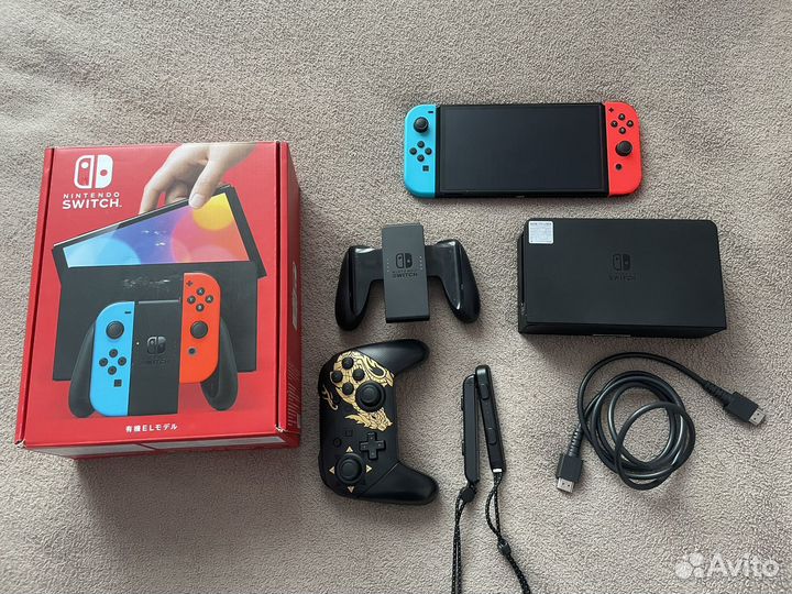 Nintendo switch oled идеальная + игры