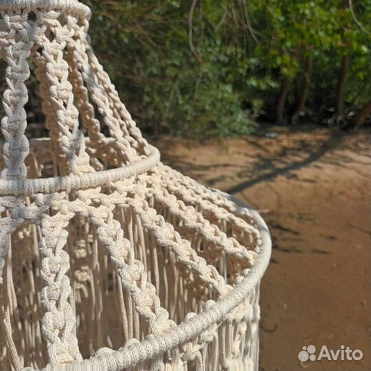 Абажур макраме в стиле бохо