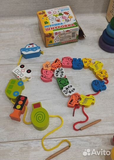 Развивающие деревянные игрушки пакетом