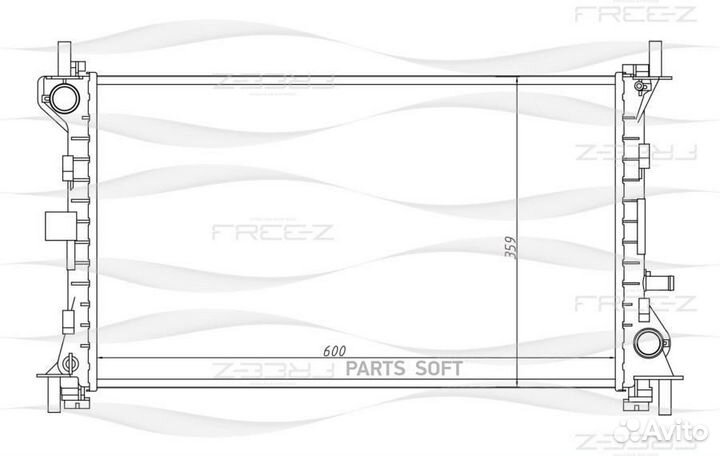 Радиатор охлаждения ford Focus 98- 1061188