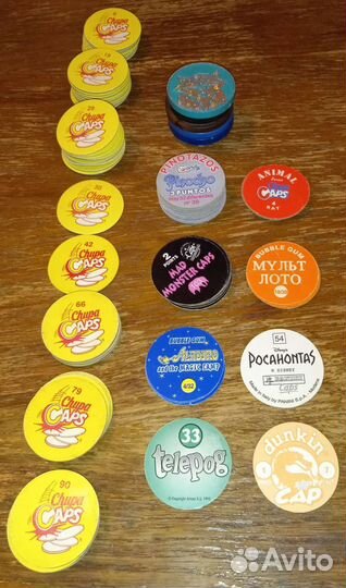 Фишки Сотки Кэпсы Чупа Кэпс и другие
