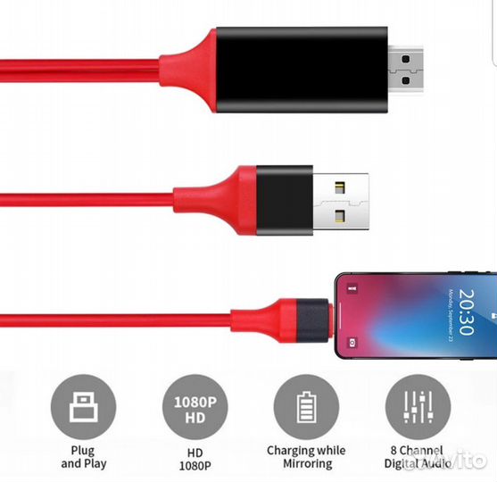 Micro usb-hdmi адаптер для передачи изображения и