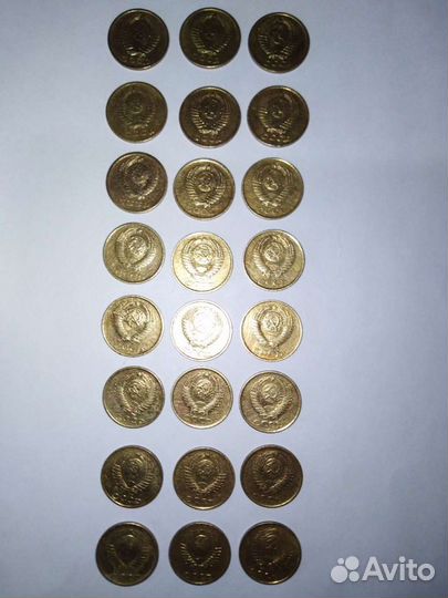 Монеты номиналом 2к, с 1961-1990