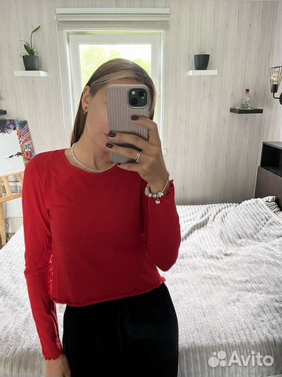 Лонгсливы укороченные h&m