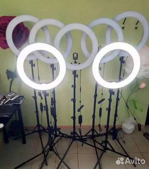 Кольцевая лампа + штатив + доставка