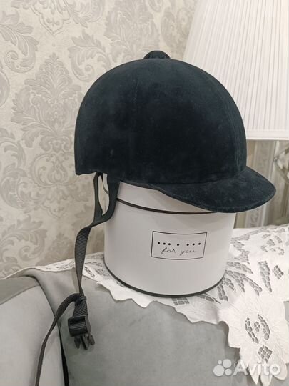 Шлем для конной езды детский бархатный Fouganza