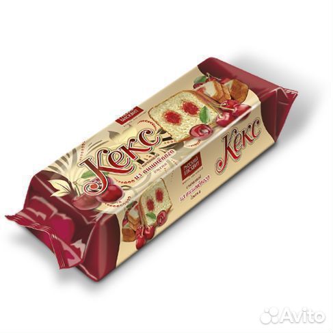 Опт - Кекс Русский Бисквит с Вишнёвой начинкой 22