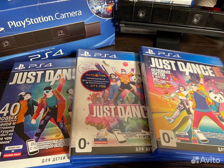 Камера для пс4 + диски + подставка для камеры