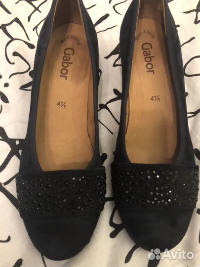 Туфли замшевые Gabor 37,5