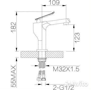 Смеситель Ganzer Vilda для раковины хром-белый GZ 20011f