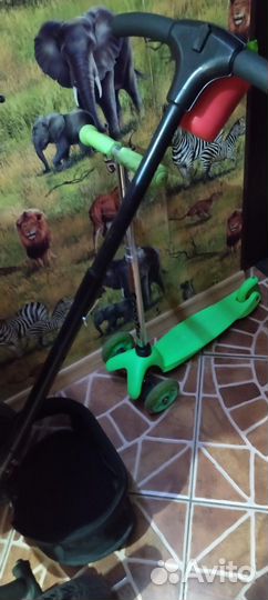 Детский велосипед с родительской ручкой