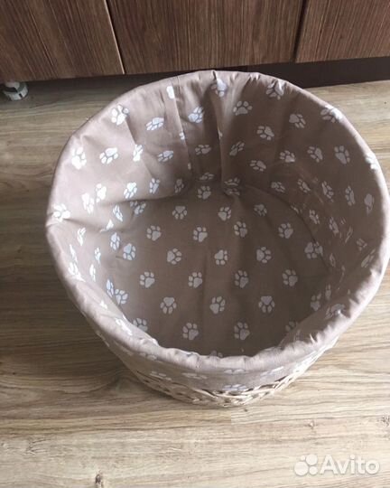 Корзина плетеная с крышкой и чехлом