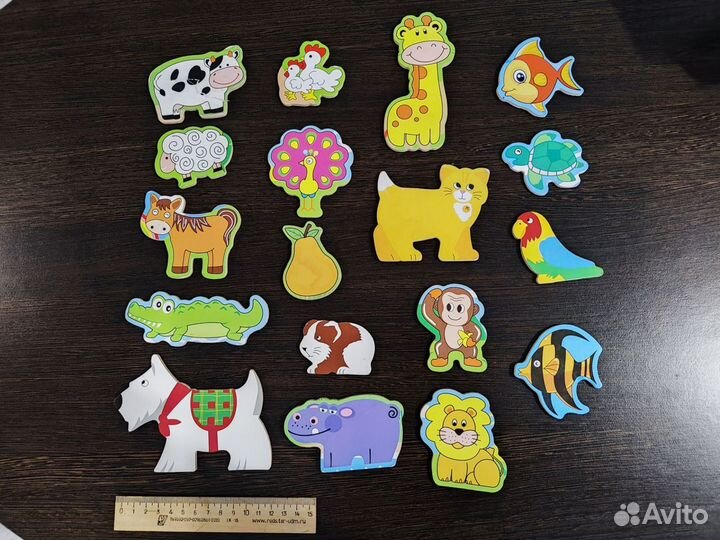 Развивающие игрушки деревянные и на липучках