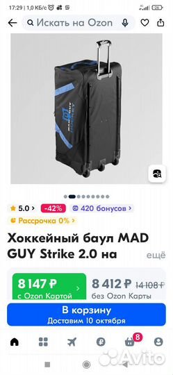 Хоккейный баул на колесах