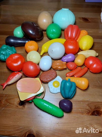 Набор фруктов, овощей, продуктов для игры