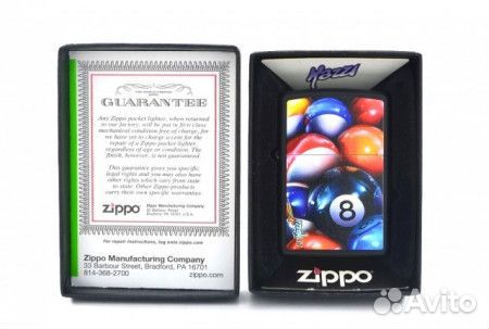 Zippo. Mazzi.Восьмой шар.Pool/Бильярд. Коллекц.NEW