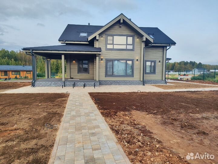 Осушение участка, озеленение