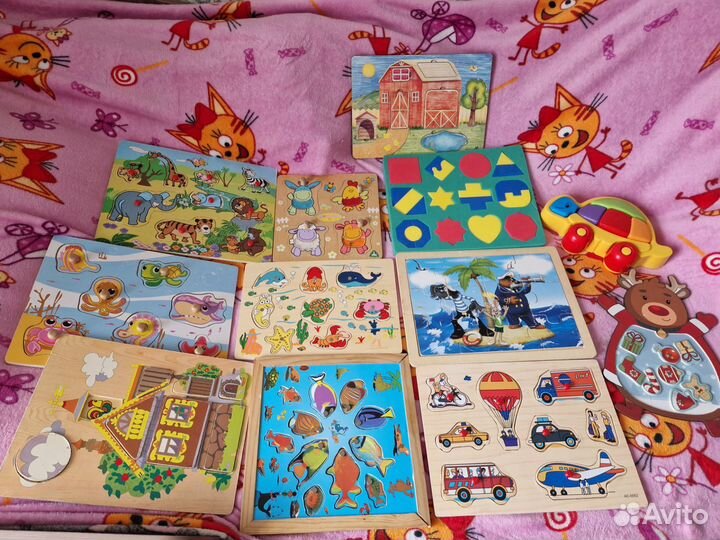 Пазлы детские деревянные