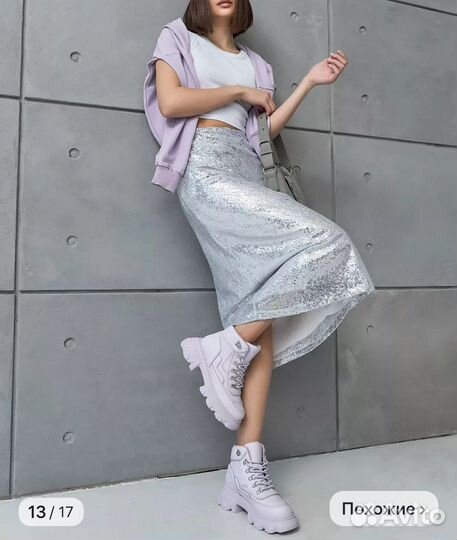 Юбка в пайетках себеро